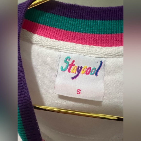 Staycool Y2K Inspired Mock Neck Embroidered Sweatshirt - Picture 2 of 5